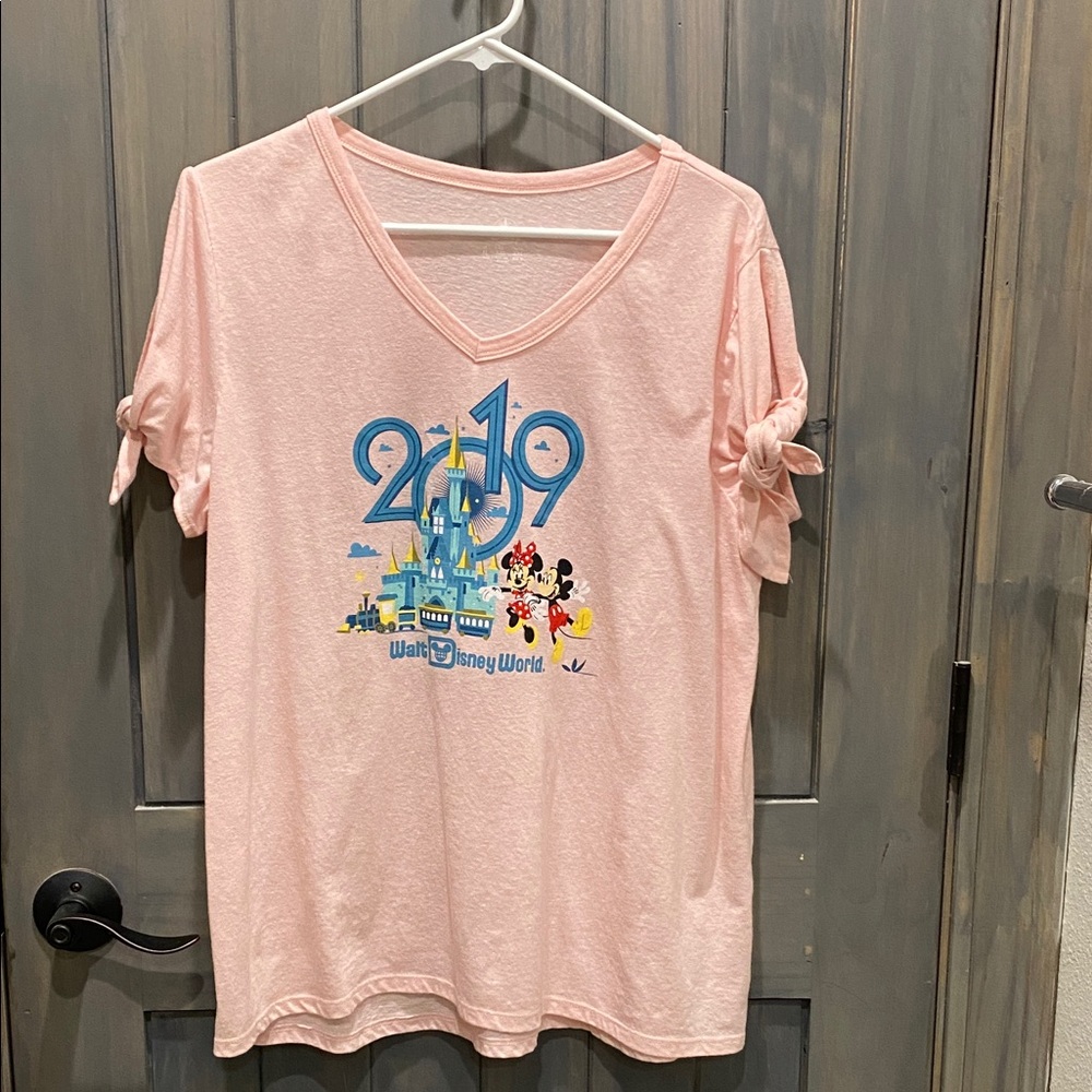 Disney Pink Tee with Castle and Characters